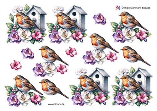 3D Fuglehus med fugl